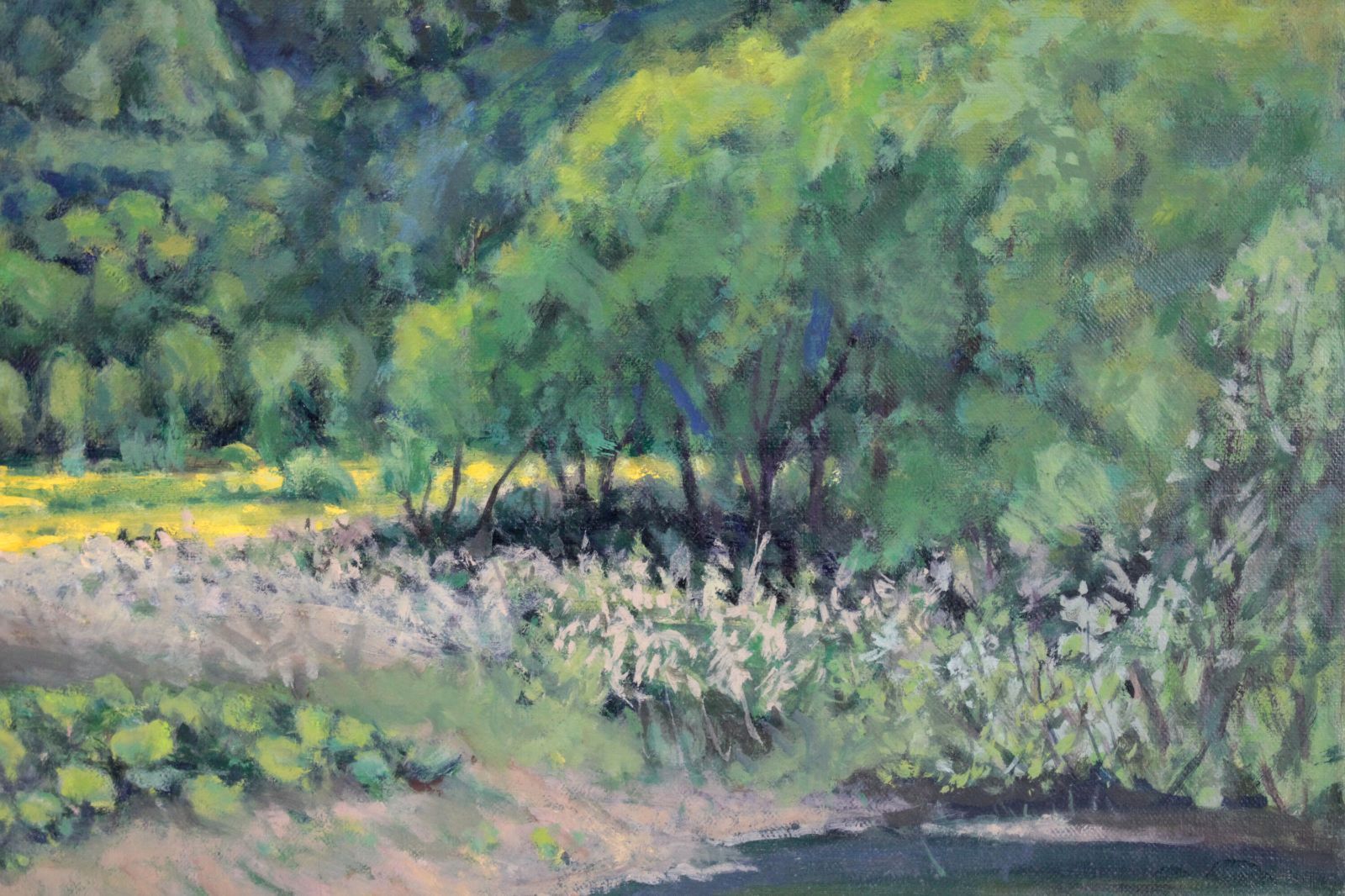 金澤 巌『タンポポの咲く頃（手稲山）』油彩画【真作保証】 絵画 金澤 巌 『タンポポの咲く頃（手稲山）』 油彩画 - 北海道画廊