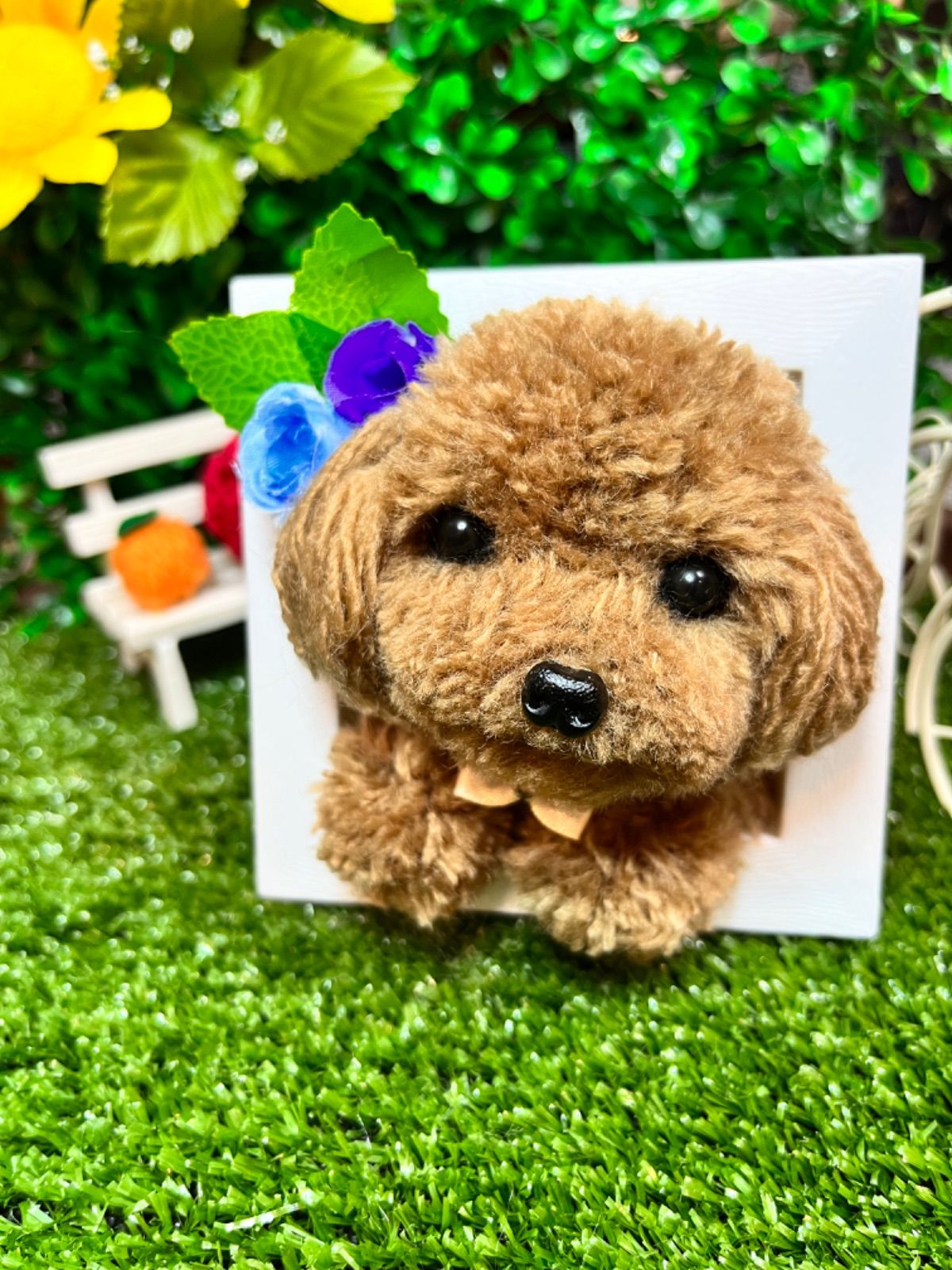 公式セール ⭐︎壁掛け トイプードル 犬ぽんぽん⭐︎ ぬいぐるみ