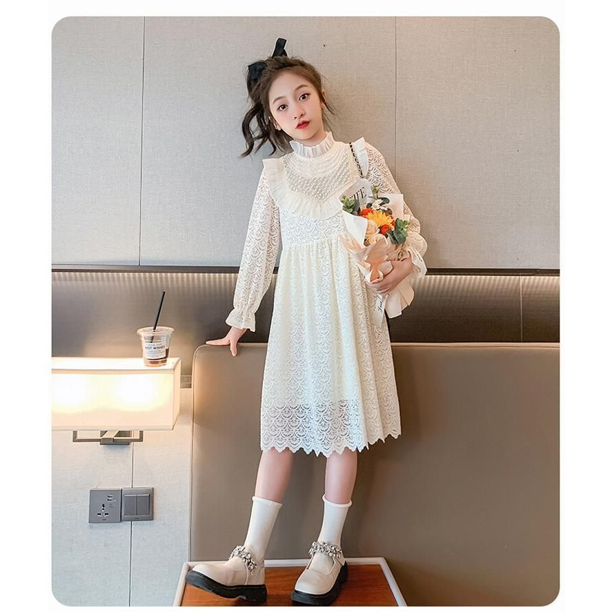 レースワンピース キッズ 子供服 女の子 春夏 子供ドレス キッズワンピース ジュニア お姫様 結婚式 発表会 ピアノ おしゃれ 可愛い 通学着  カジュアル メルカリ