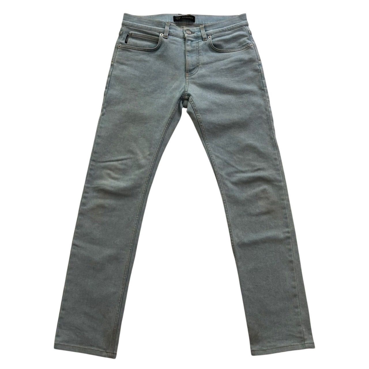 VERSACE ヴェルサーチ デニムパンツ 青 A85186/A232933 ロゴ COWBOYS 