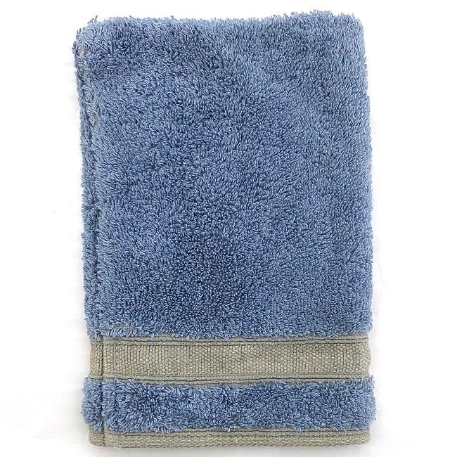 エルメス ベビー ミトン ブルー グレー クリーニング済み コットン  