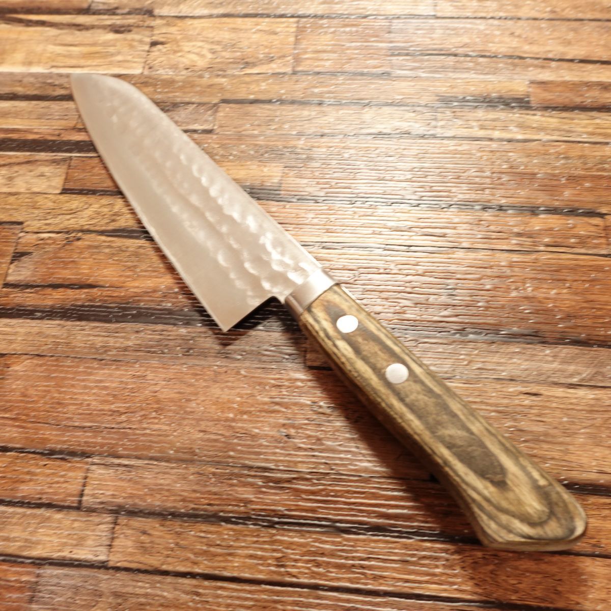 刀舟 三徳包丁 研ぎ済 万能包丁 槌目紋 SS超鋼 株式会社