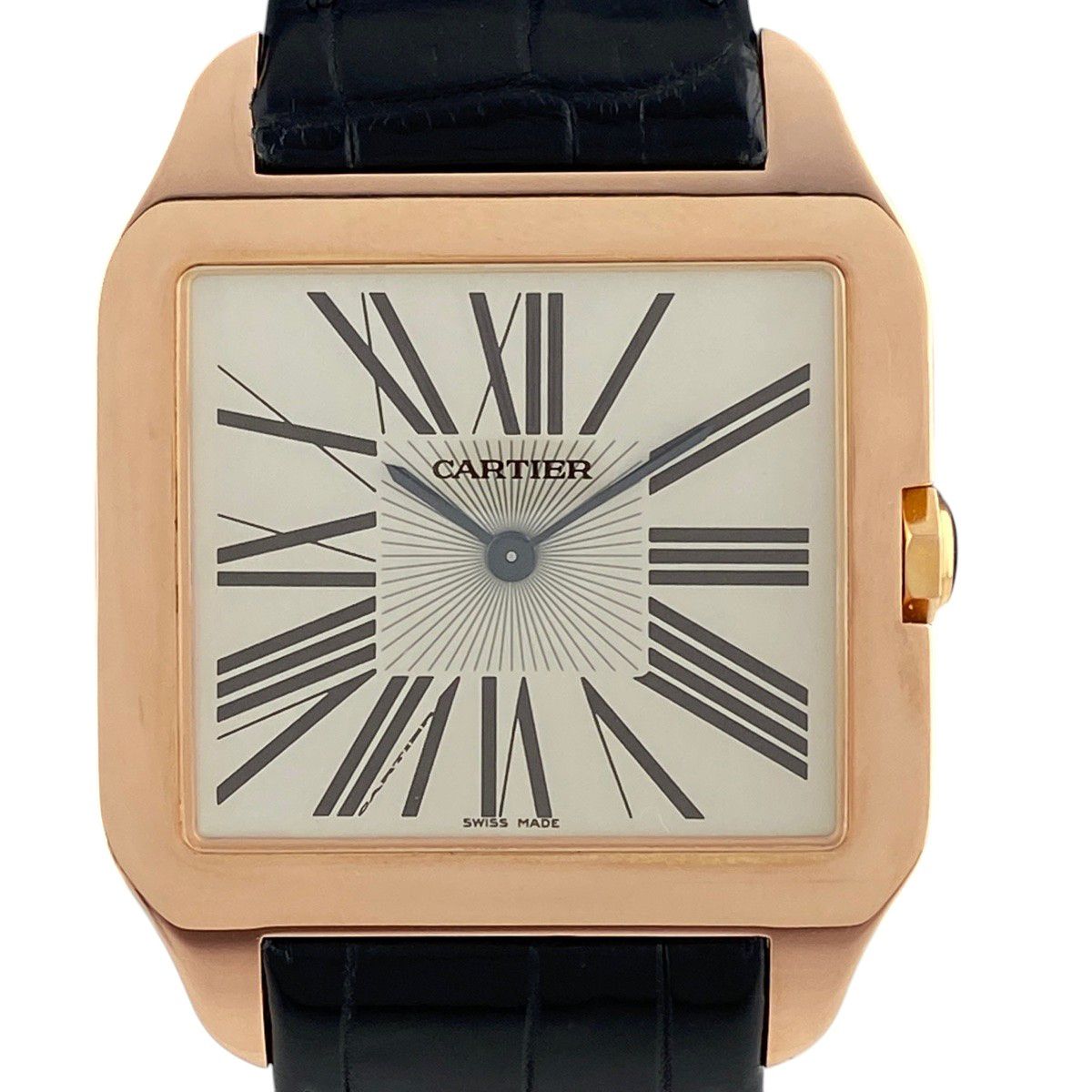 カルティエ CARTIER サントス デュモン LM W2006951 腕時計 PG レザー 手巻き メンズ 【中古】
