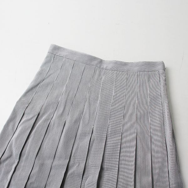 2022SS CELINE セリーヌ ストライプ コットンプリーツスカート 36  