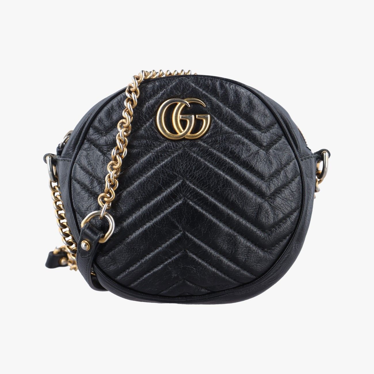 グッチGucciGGマーモント ブラック レザー 550154