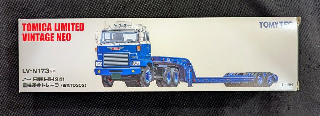 ◇トミカの時◇ 『日野HH341重機運搬トレーラー(東急TD302)LV-N173a』即決 トミカリミテッドヴィンテージ ネオ 1⁄64 TLV-N173a 日野HH341 重機運搬トレーラ 東急TD302 完成品