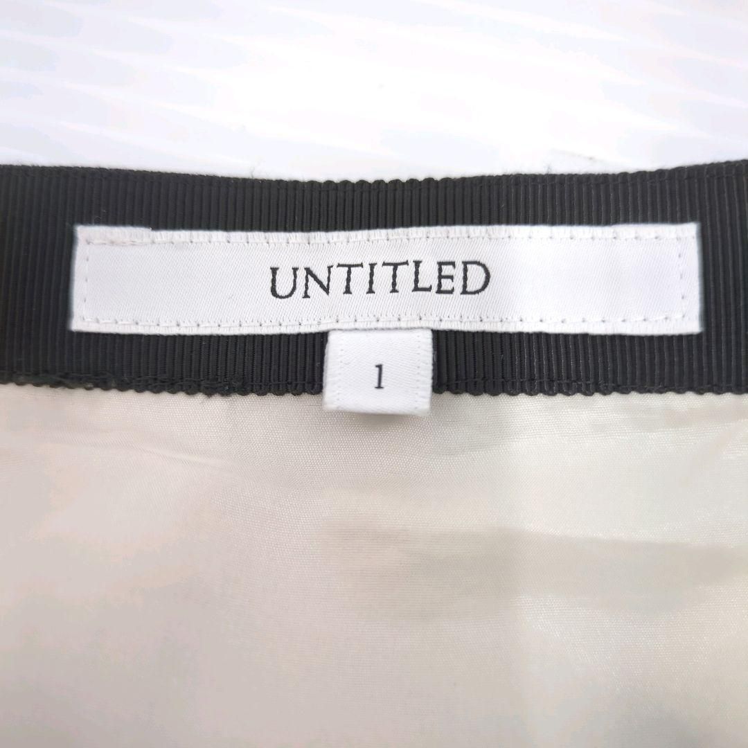 良品】UNTITLED アンタイトル 幾何学柄モダンプリーツスカート 