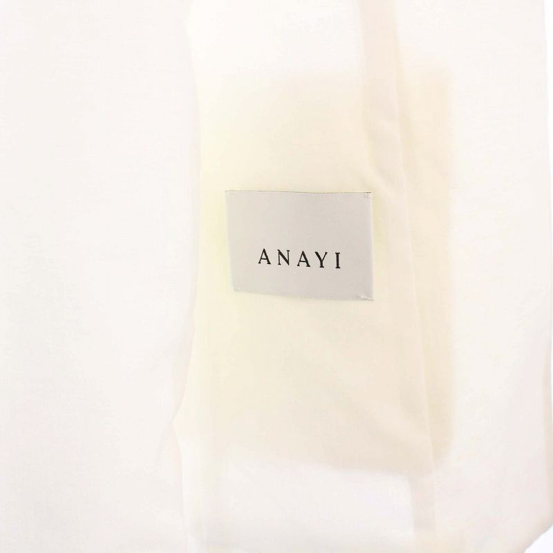 アナイ ANAYI 24SS ベスト ジレ ボタンレス 38 ホワイト 102411
