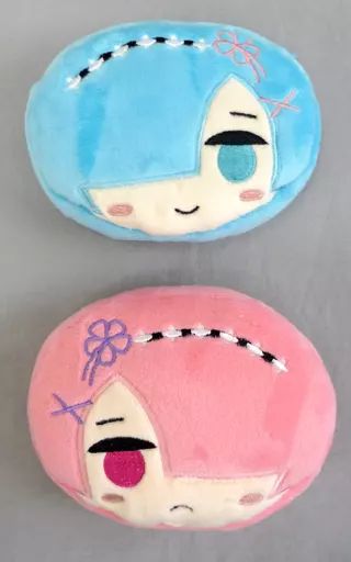 [Used] Other Miscellaneous Goods (Characters) [Single Item] Lamb & Rem Pass Case+Coin Case Set “PS4/PS Vita Soft Re:Zero Starting Life in Another World -DEATH OR KISS- Animate Limited Edition” Bundle Bonus