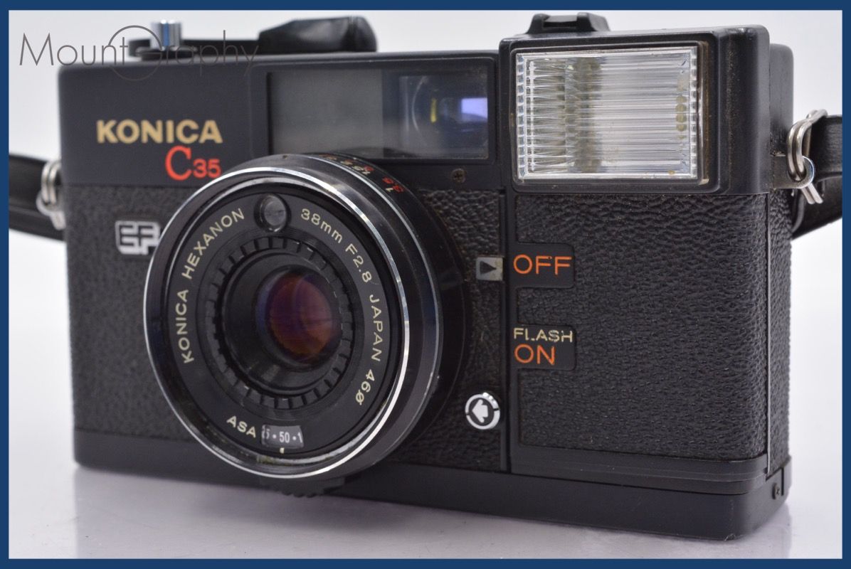 【美品】コニカ KONICA C35 EF D 38mm F2.8 NEAR MINT] Konica C35 EF D Hexanon 38mm f2.8 point&shoot