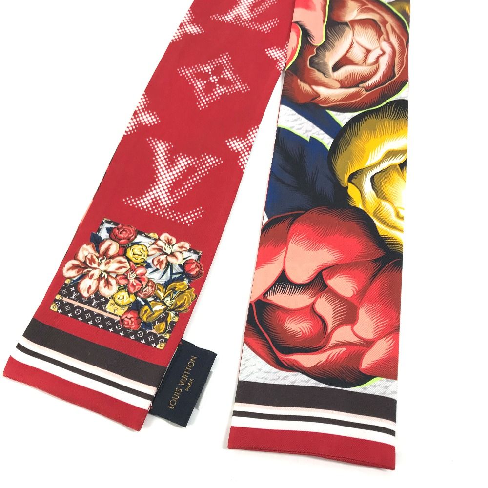 ルイヴィトン！シルク！バンドースカーフ！美品！ LOUIS VUITTON ルイヴィトン スカーフ バンドー・マルフルール