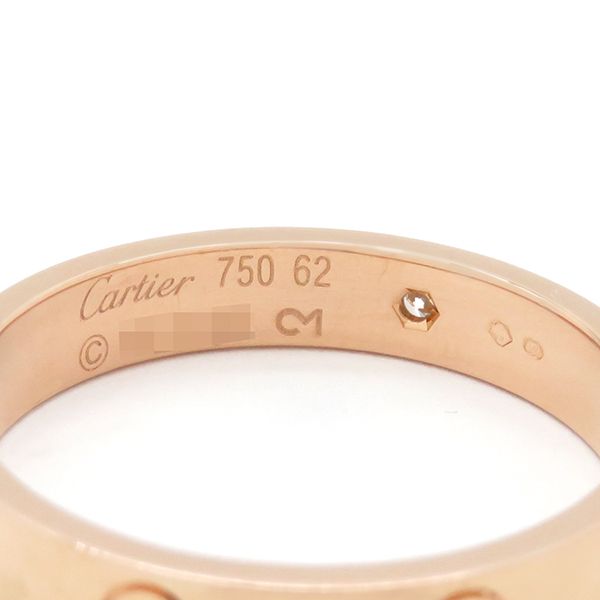 【KG様】Cartier 750ゴールド ラブリング 専用ボックス付き カルティエ Cartier リング 指輪 ミニラブリング 1Pダイヤ K18PG