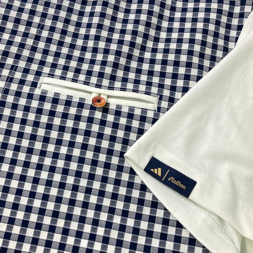 サイズ L ADIDAS GOLF アディダスゴルフ ×MALBON IP9221 半袖シャツ ギンガムチェック柄 ネイビー系 240101522949 ゴルフウェア メンズ ストスト WHITEMONARCHHOTEL_COM