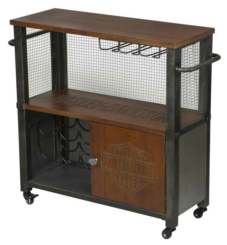 HARLEY-DAVIDSON ハーレーダビッドソン インダストリアル バーカート HDL-19707 キャビネット バー用品 アメリカン雑貨
