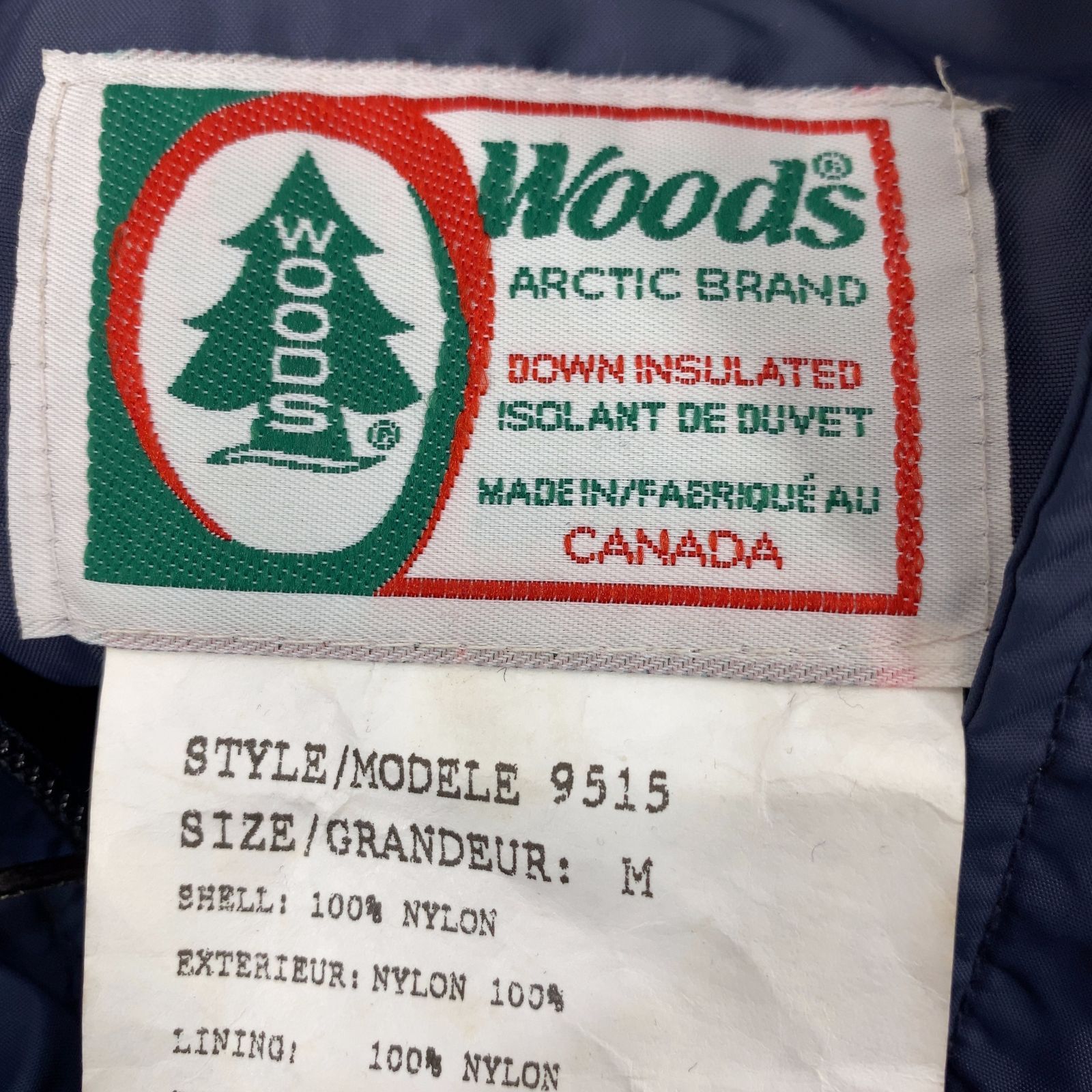 90S WOODS ウッズ プルオーバー ダウン ジャケット 9515 フード