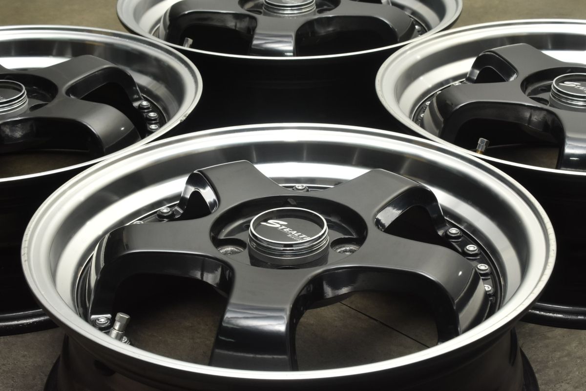 デザイン ステルスレーシング STEALTH Racing K35 16in 5.5J 43 PCD100 4本 アクア ヴィッツ ヤリス フィット ノート スイフト