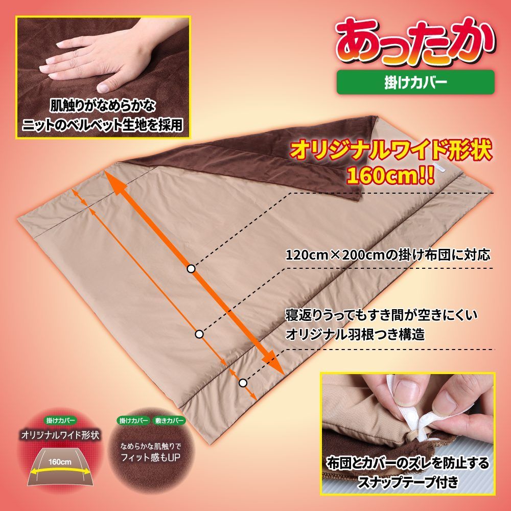 緊急放出 トラック用 あったか ふわとろ 掛けカバー＆敷きカバーセット 吸湿発熱機能 FFCRYSTALESIA_COM