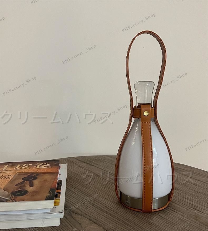 テーブルランプクリエイティブリビングルーム ベッドルームベッドサイドレザーガラス