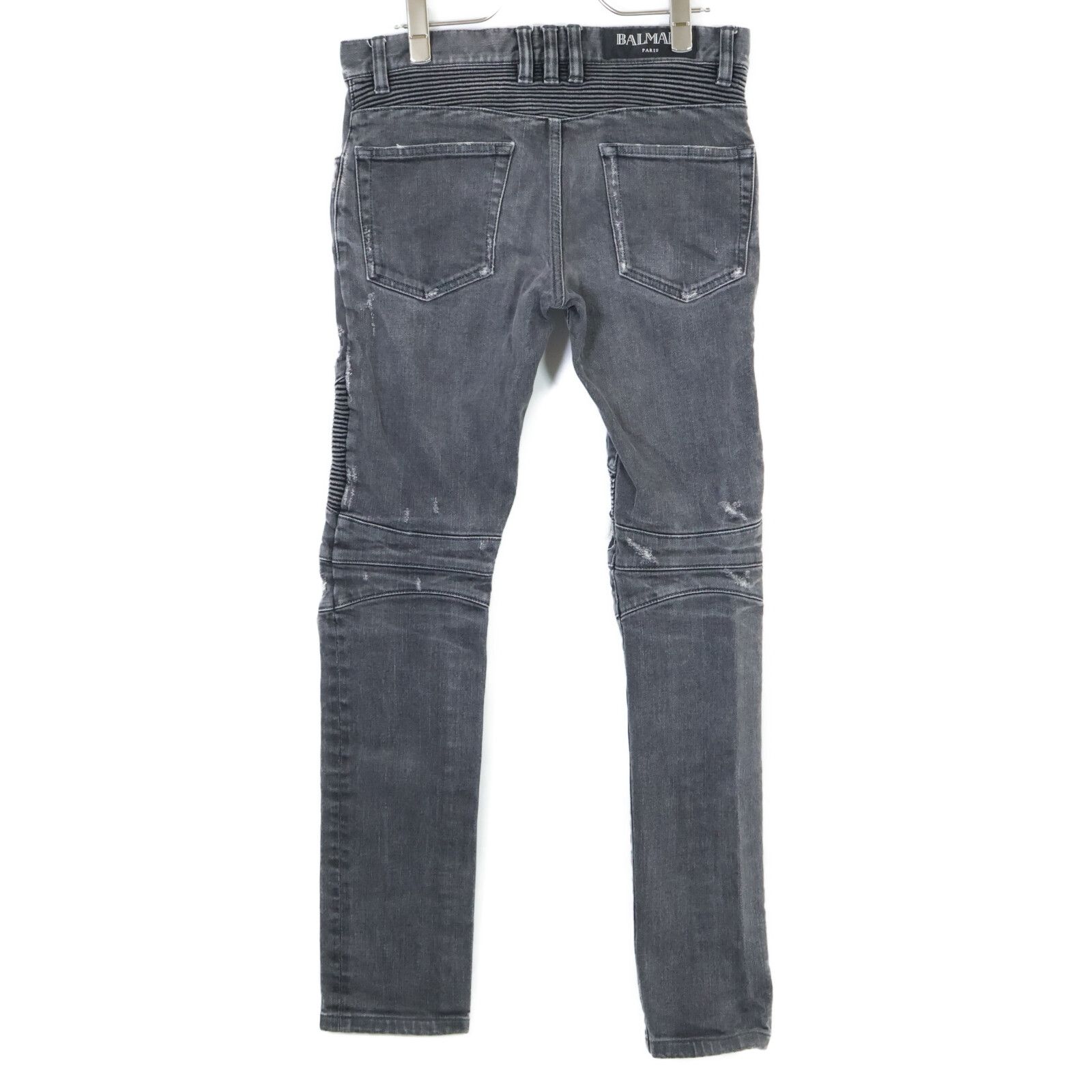BALMAIN バイカー デニム 27 BALMAIN バルマン ﾌﾞﾗｯｸ ﾊﾞｲｶｰ ﾃﾞﾆﾑ 27 - メルカリ