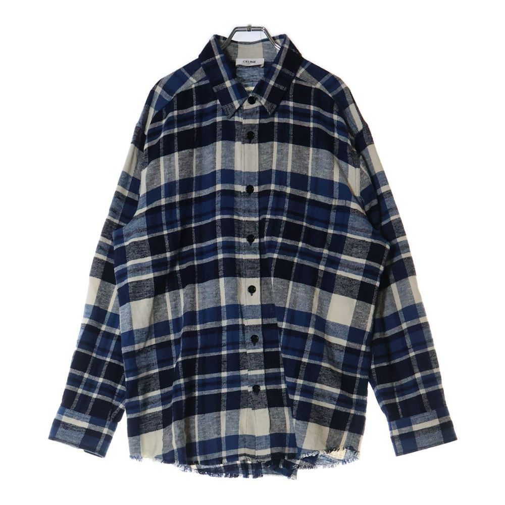 CELINE 新品タグ付きセリーヌ　　チェックシャツ　長袖 CELINE (セリーヌ) 24SS OVERSIZED SHIRT IN CHECKED COTTON