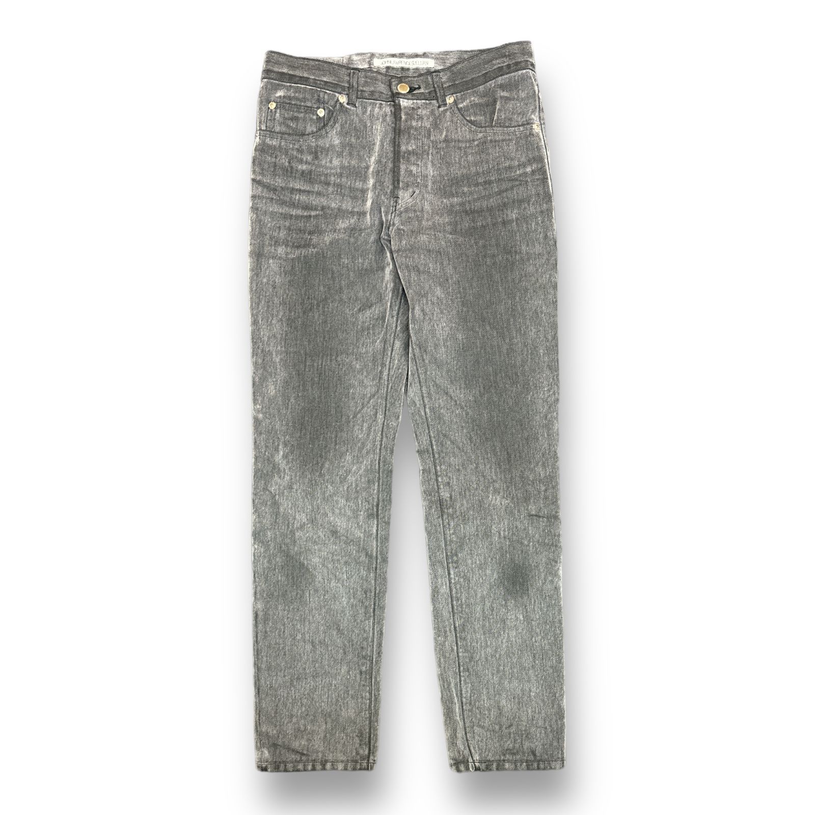 定価41800円 JOHN LAWRENCE SULLIVAN 5POCKET FLOCKED DENIM PANTS