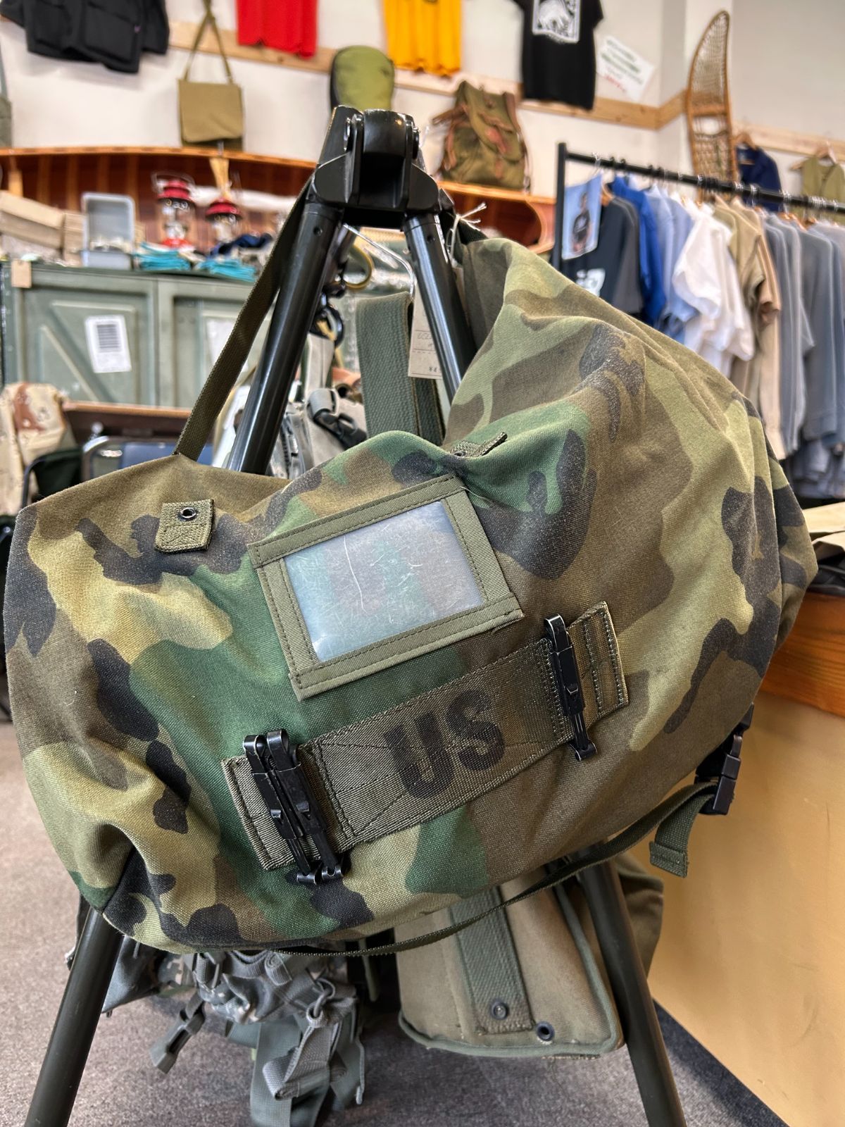 米軍実物】80's~ ケミカルスーツ 用 キャリアバッグ ウッド
