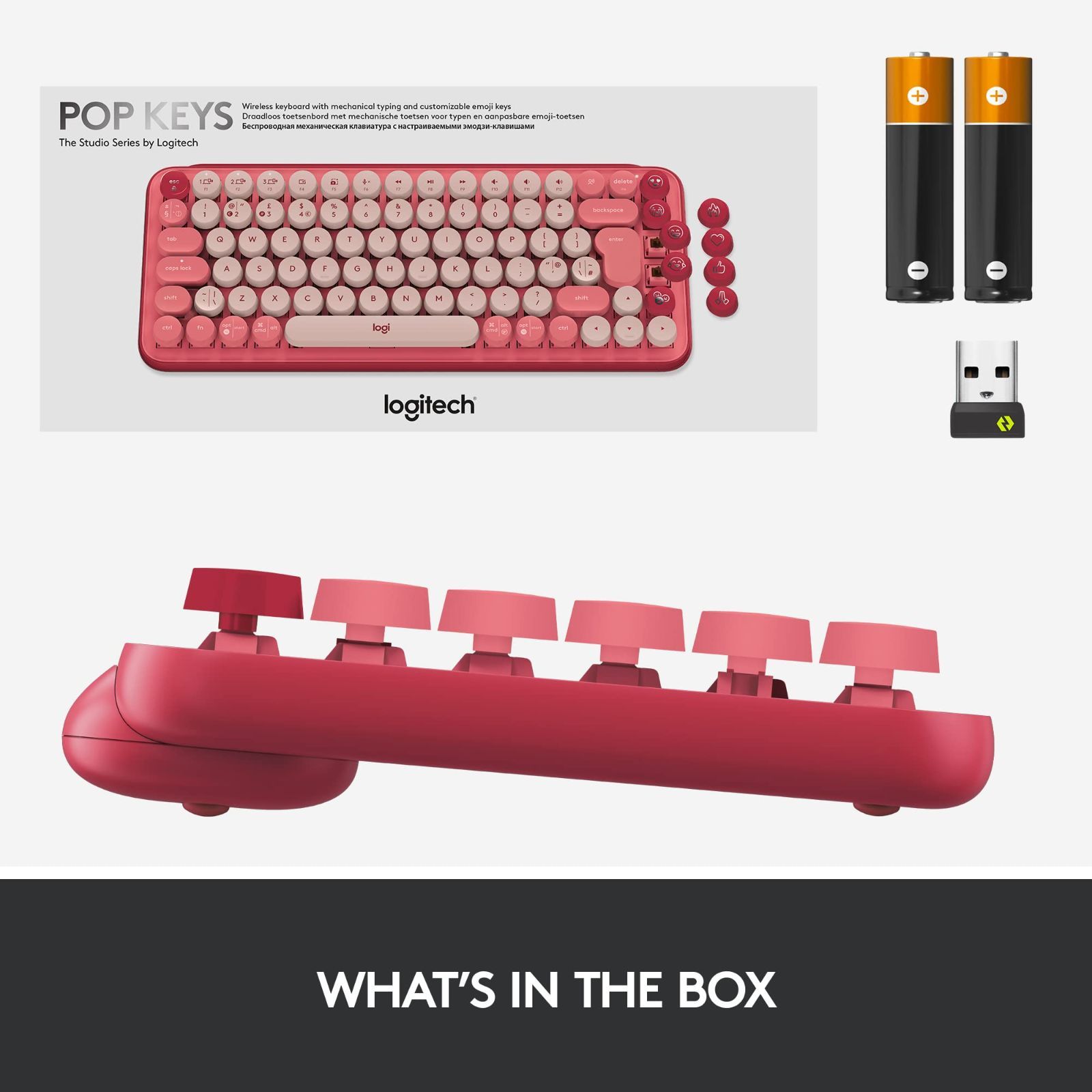 Logitech Pop Keys Rose メカニカル ワイヤレス キーボード