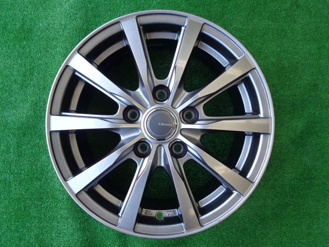6J-15インチ 5H114.3 45 グラス 社外 ホイール 4本 セレナ15インチ装着車などに♪