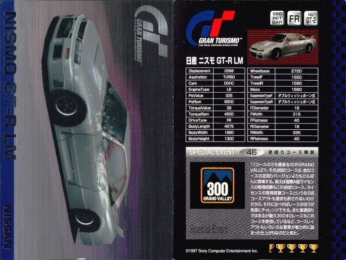 ux139 カード グランツーリスモ ヒントカード SP GT-R 46 GTR