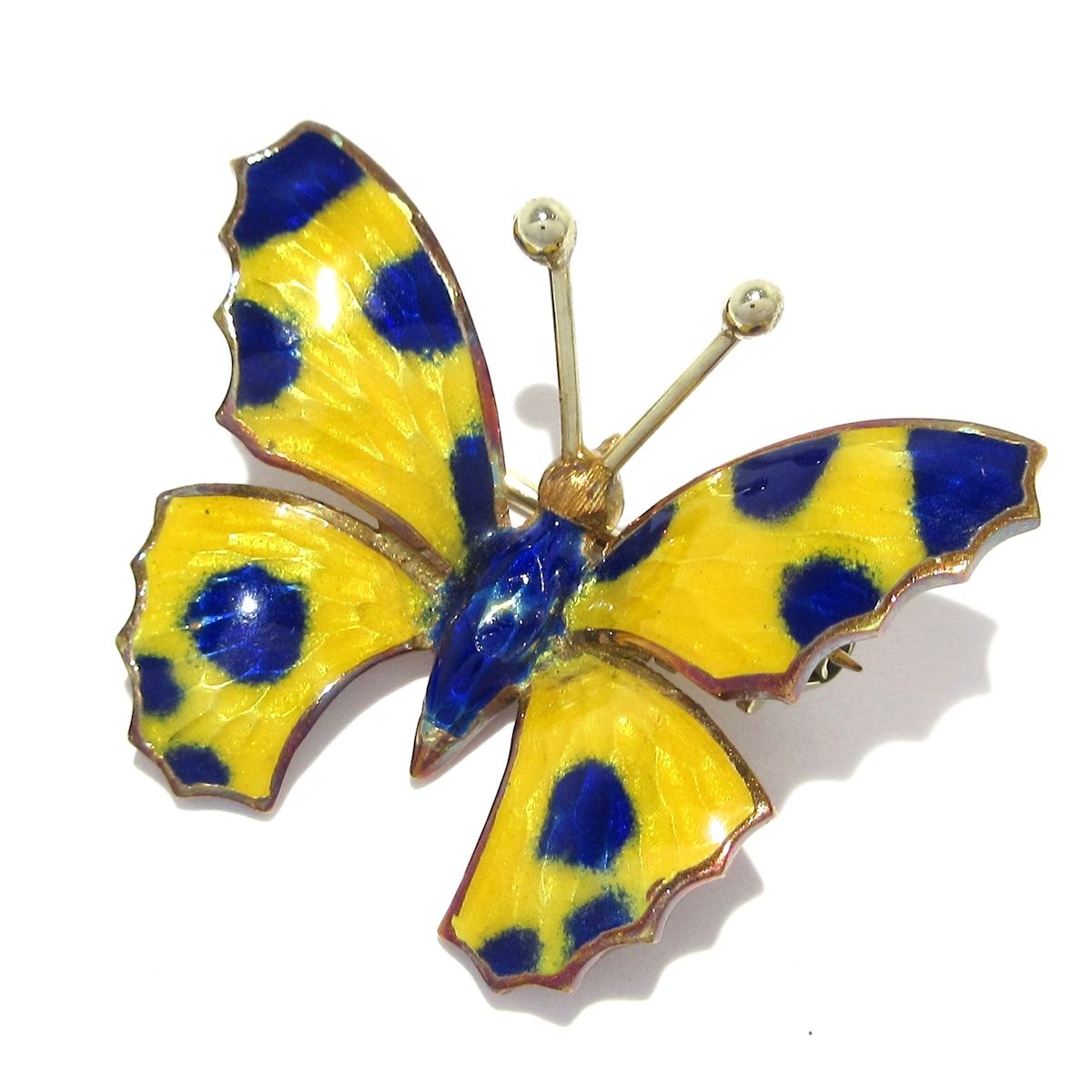 Unbranded ノーブランド ブローチ K18YG×イエロー×ブルー 総重量 6.1g