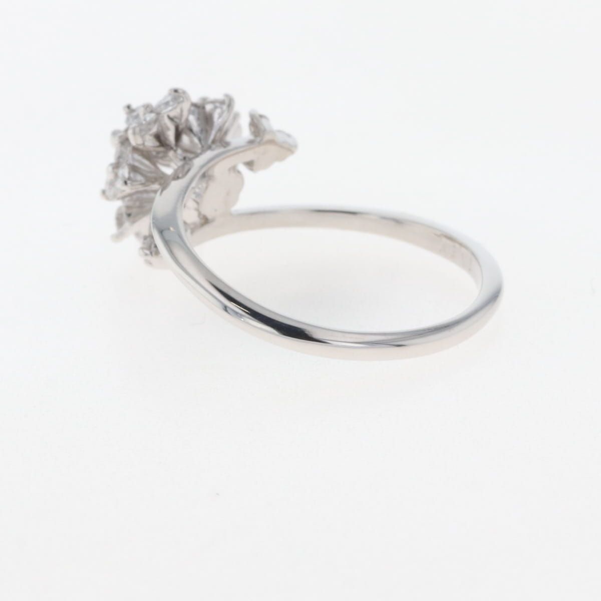 在庫一掃】 メレダイヤ デザインリング WG ホワイトゴールド 指輪  