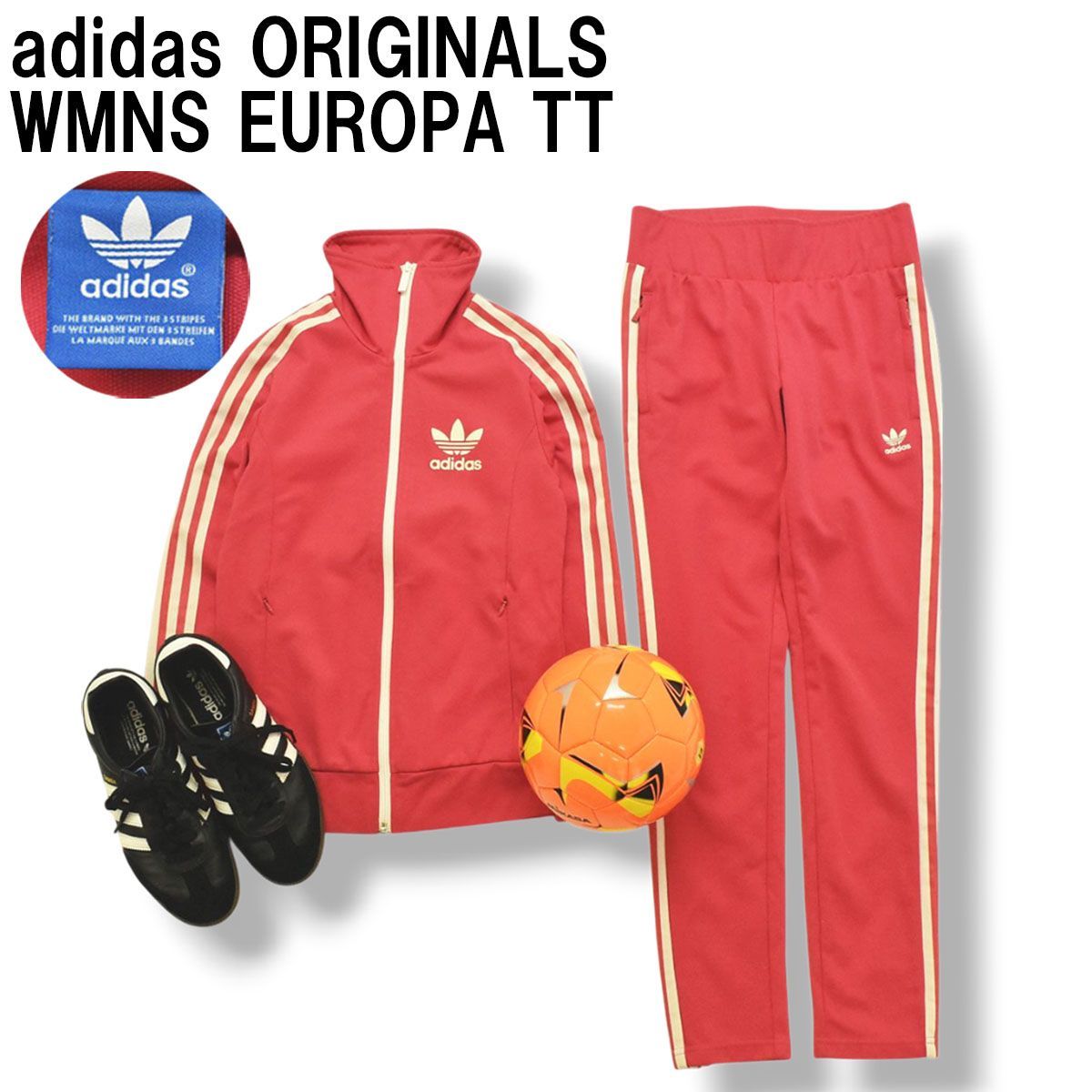 アディダス adidas レディース ジャージ セットアップ ピンク