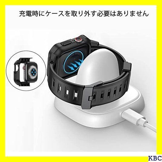 TOORQR コンパチブル Apple Watch バンド アップルウォッチ バンド 41mm 40mm 38mm アップルウォッチ ケース カバー PC TPU 二重構造 軍用グレードの保護 落下防止 耐衝撃 耐久性 傷防止 長さ調節 応-ブラック 242