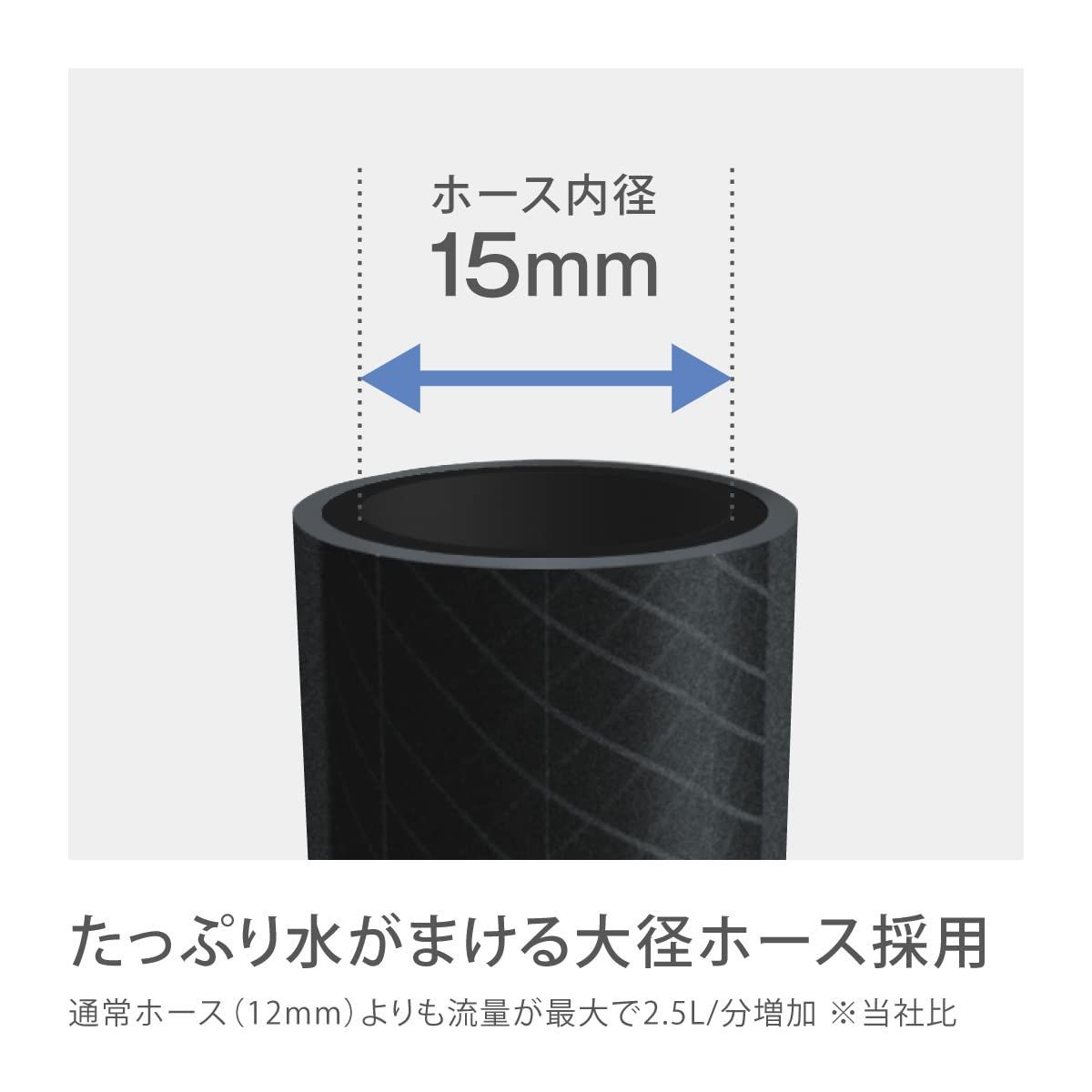 20m 洗車 オーロラWASH 清掃 ホースリール R320WS ホース ブラック タカギ takagi YUZUMIYA_COM