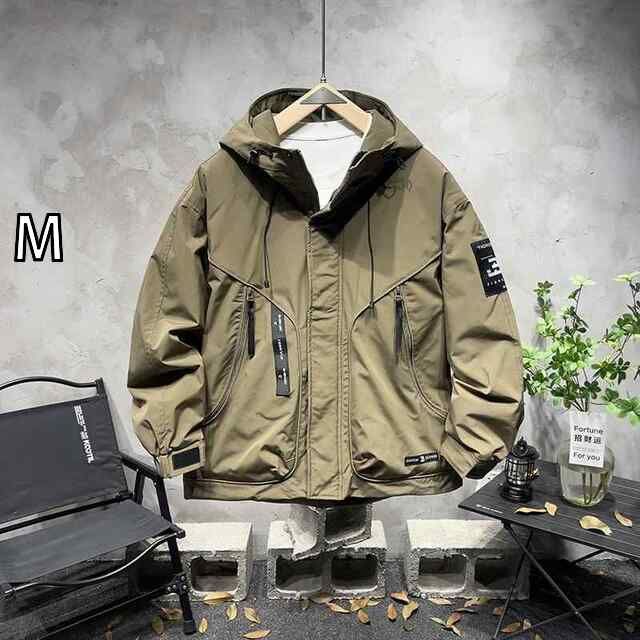 M 秋冬 コーデ メンズ 服 シンプル ファッション オシャレ 大人 かっこいい 大きいサイズ ストリート 紳士服 ツー コットン カジュアル ジャケット フード付き キルティング ジャケット 快適