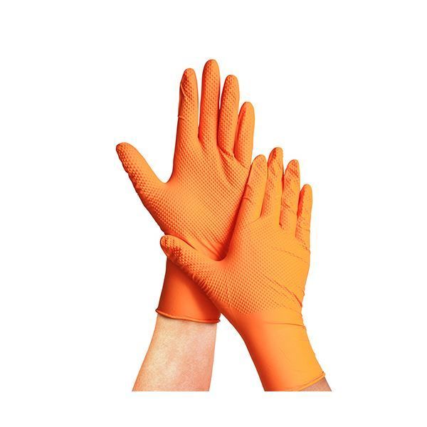 アマノ 超厚手 エンボスニトリルロッキー Mサイズ AM CF 1922 10箱 使い捨て手袋 使いきり手袋