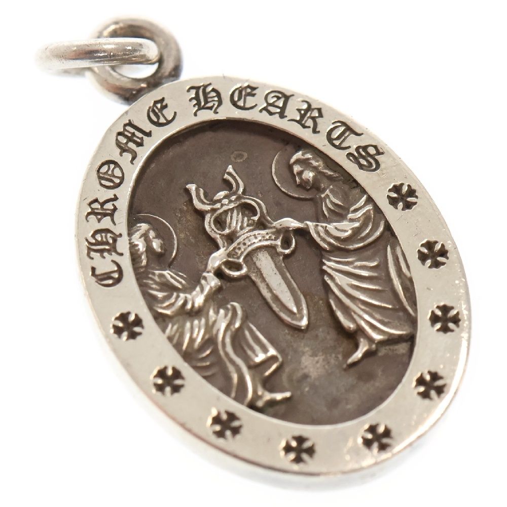 クロムハーツエンジェルメダルチャームV2シルバー＆ゴールド22K|クロム