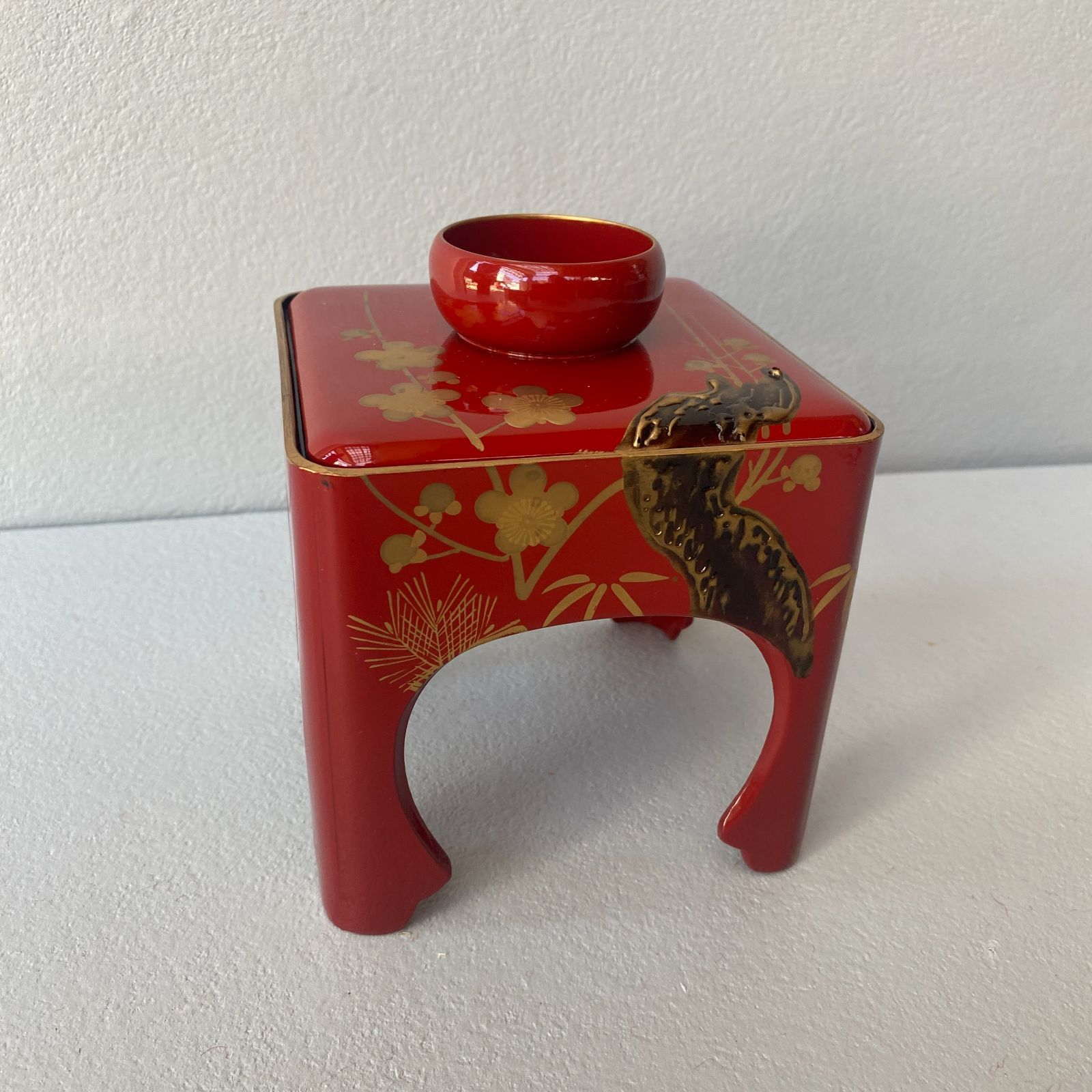 お屠蘇セット 木製朱塗り