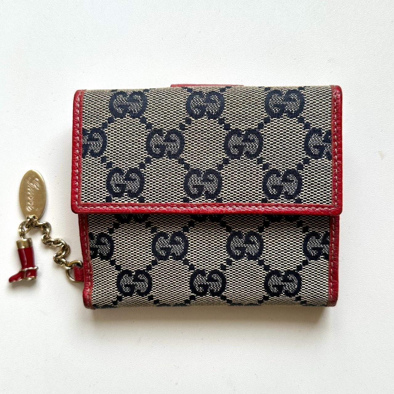 グッチ GUCCI 二つ折り財布 キャンバス グッチシマ