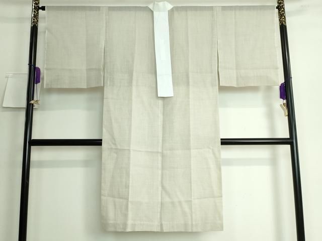 平和屋本店□夏物 小千谷本麻絽 長襦袢 利休茶色地 逸品 DZAA5530kh5