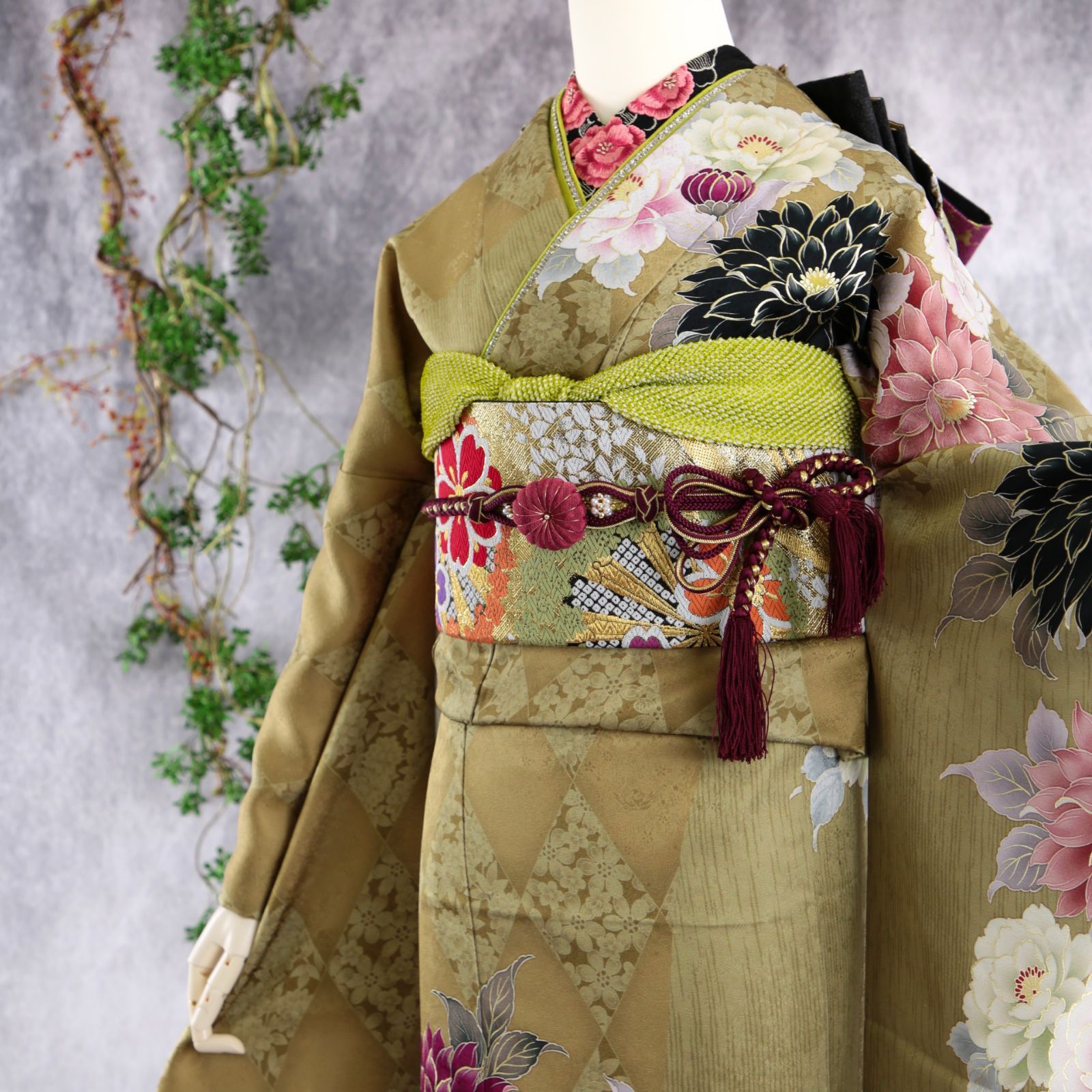 池田美優 みちょぱ 振袖フルセット 振袖セット L～LLサイズ 振袖 中古