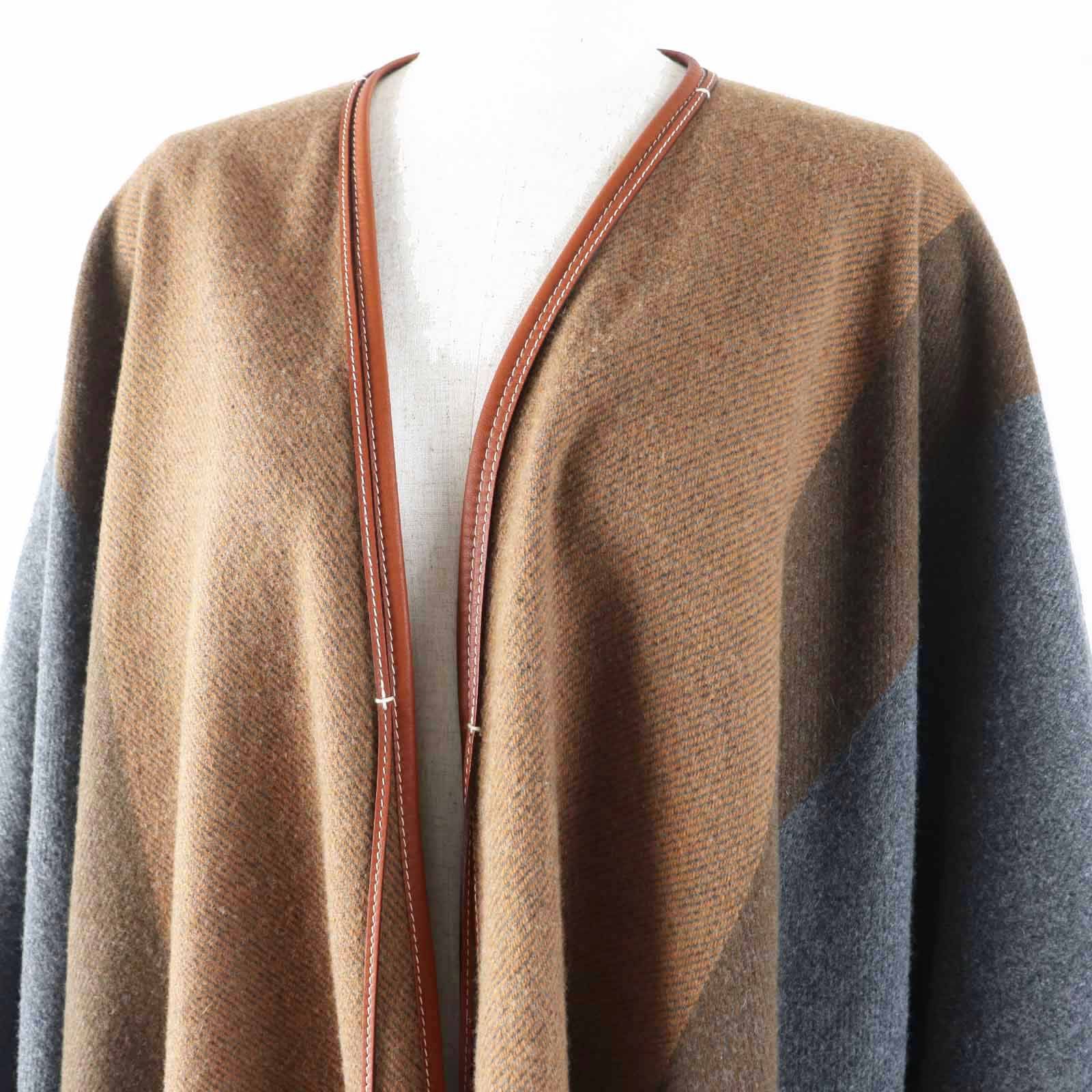 エルメス HERMES ポンチョ ロカバール ウール カシミヤ ポンチョ  