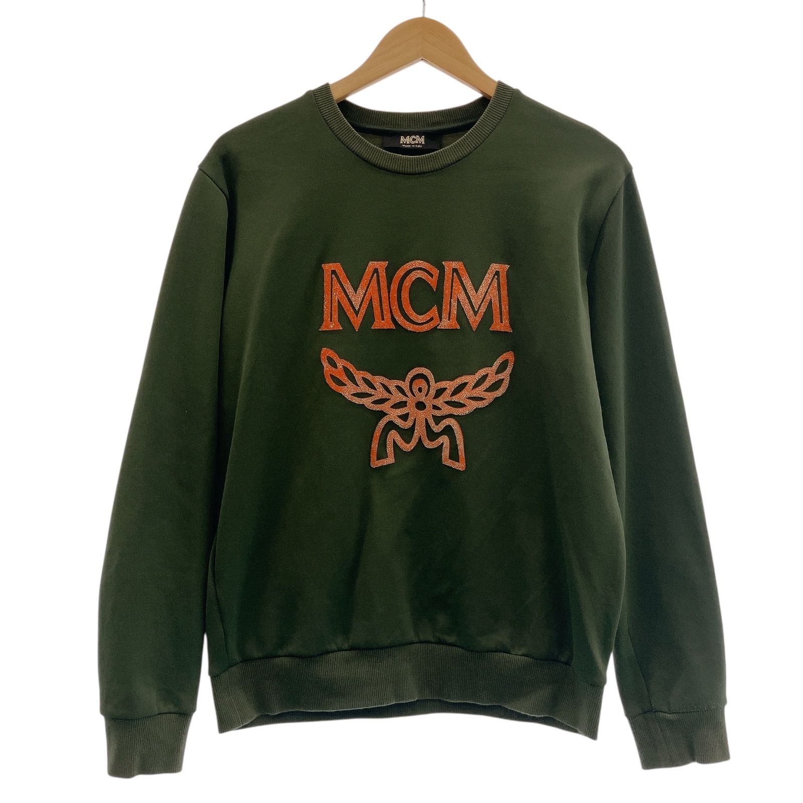TY01 MCM エムシーエム トレーナー モスグリーン クラッシックロゴ 
