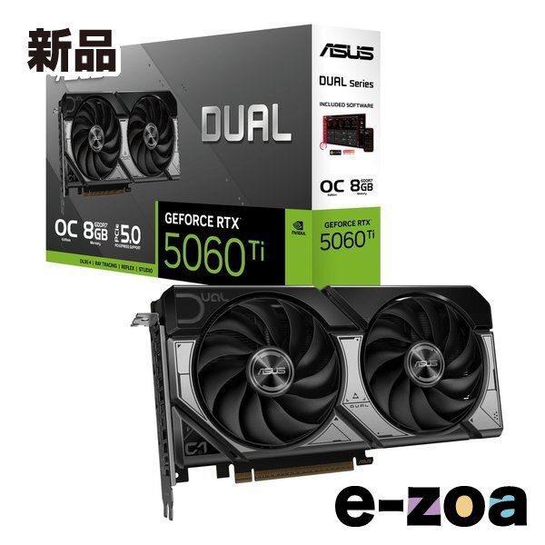 ASUS エイスース Dual GeForce RTX 5060 Ti 8GB GDDR7 OC Edition グラフィックボード DUAL-RTX5060TI-O8G 2652267
