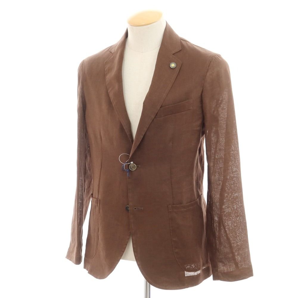 GIANNETTO ジャンネット リネンジャケット ブラウン 50 楽天市場