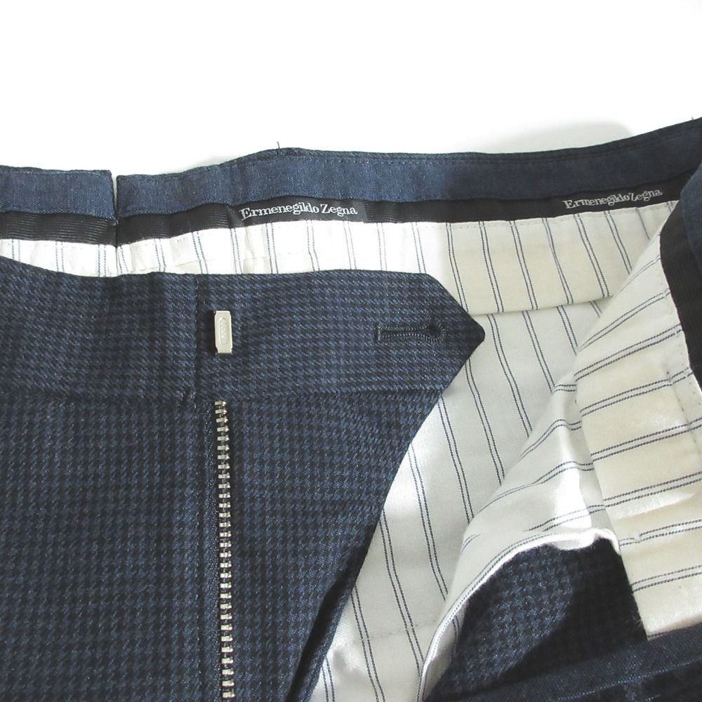 美品 Ermenegildo Zegna エルメネジルドゼニア コットン 千鳥格