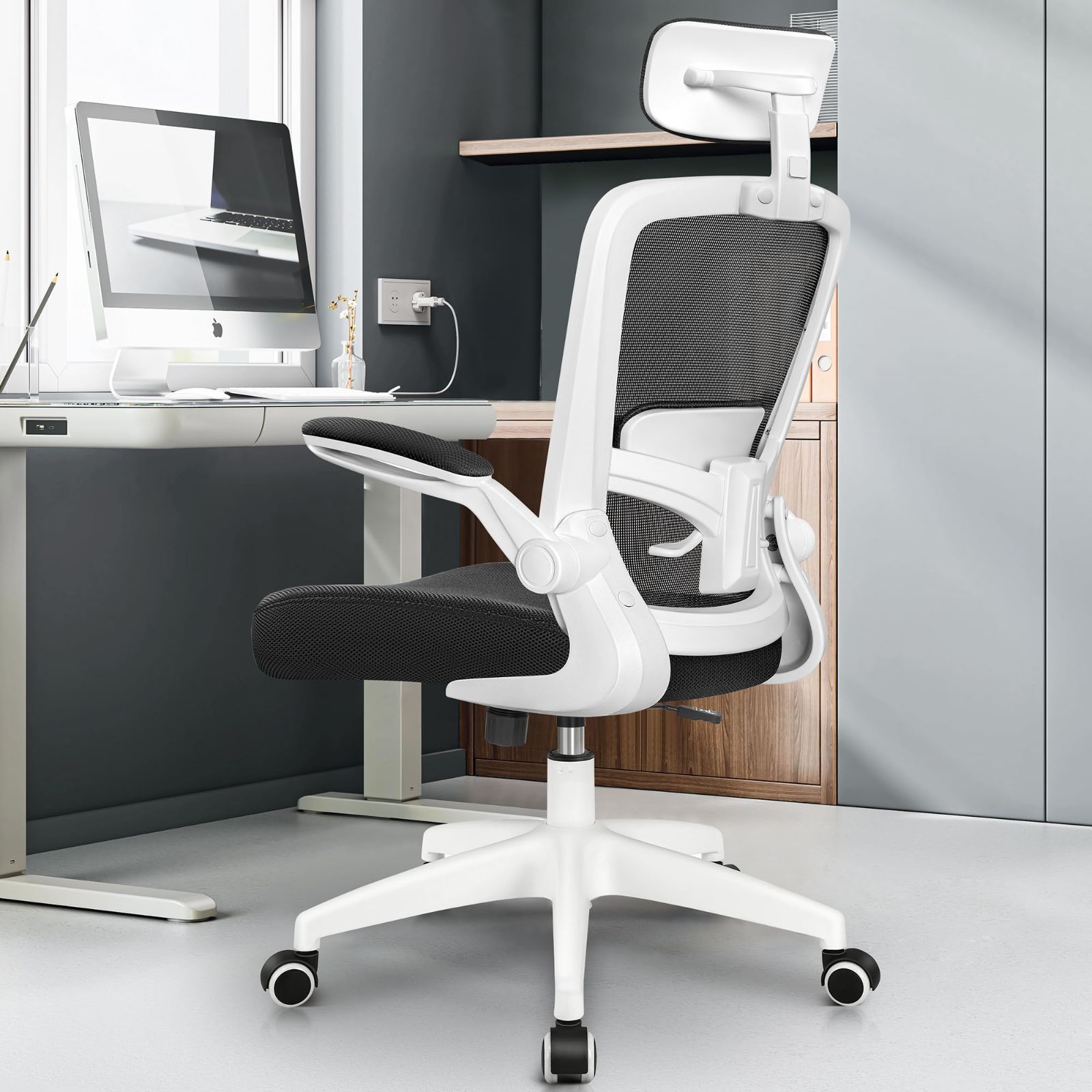 色: ホワイト】FelixKing オフィスチェア デスクチェア 椅子 テレワ  
