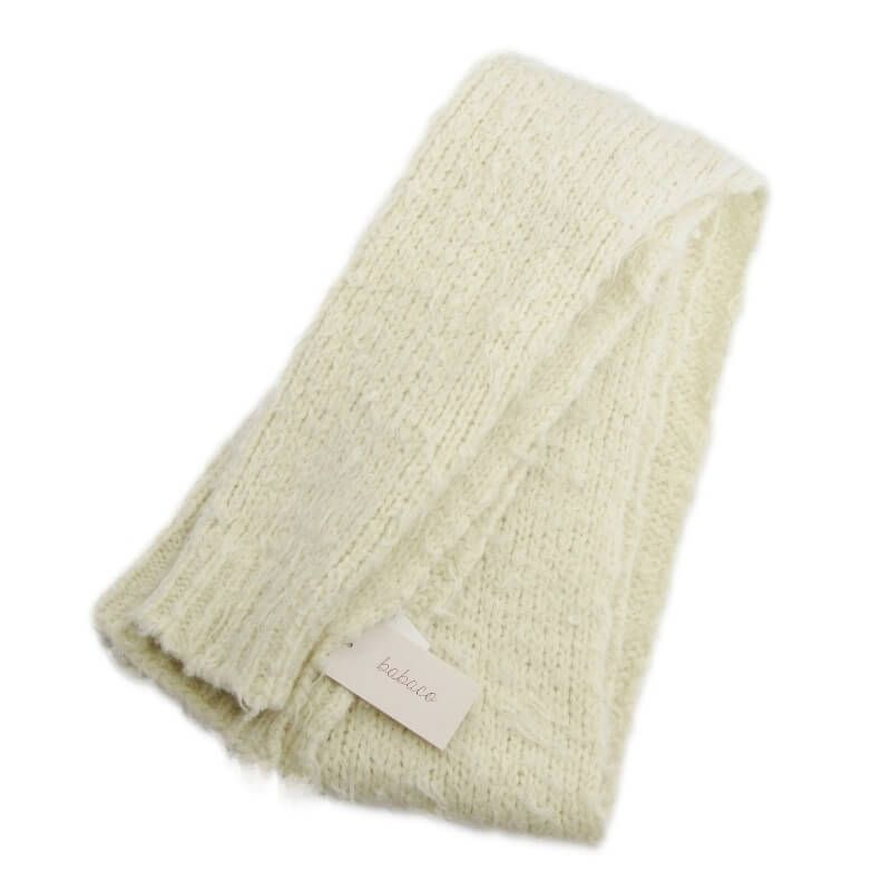 未使用 babaco ババコ ウール アルパカ ファー ストール BA01-TG33 Wool Alpaca Fur Stole ニット マフラー  日本製 アイボリー 30012893 - メルカリ