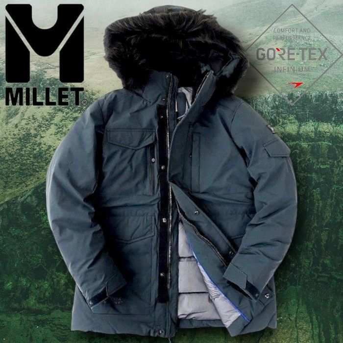 MILLET ミレー GORE-TEX INFINIUM グースダウン ファー付きフーデッド