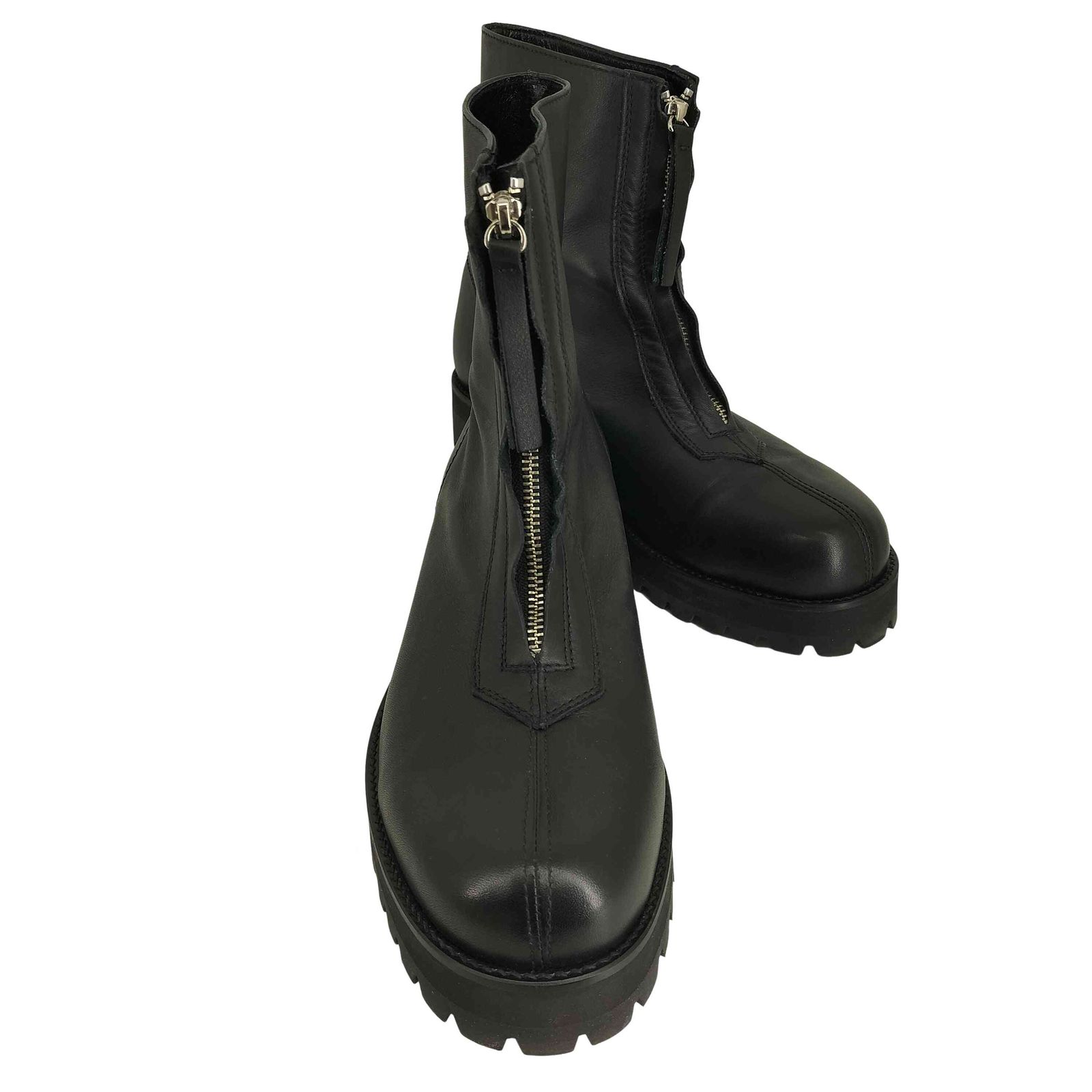 パドローネ PADRONE CENTER ZIP BOOTS BLACK メンズ EUR：42 